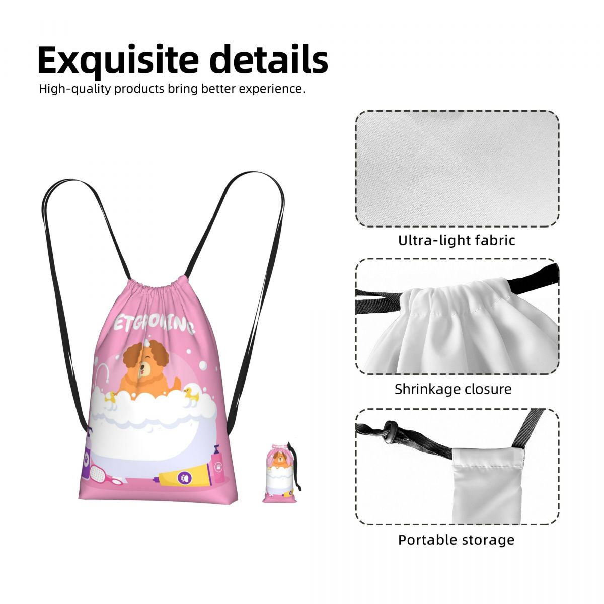 Men'S Grooming Bag - Mochila com Cordão para Cuidados com