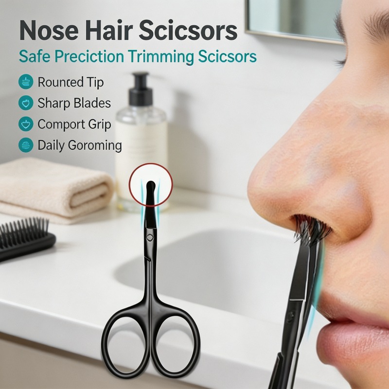 Men'S Grooming Tips - Tesoura premium para pelos do nariz,