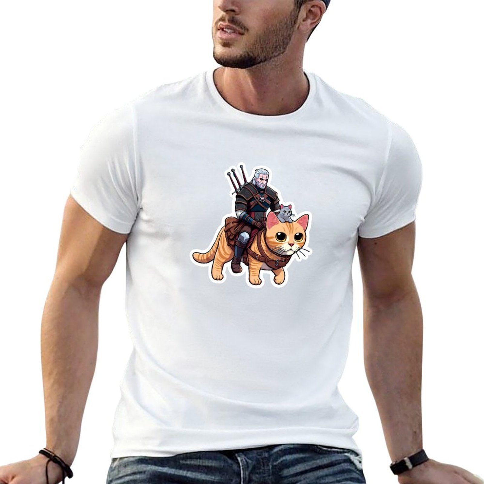 Camiseta Geralt's Guide to Cat - Men'S Grooming Guide avaliação e preço