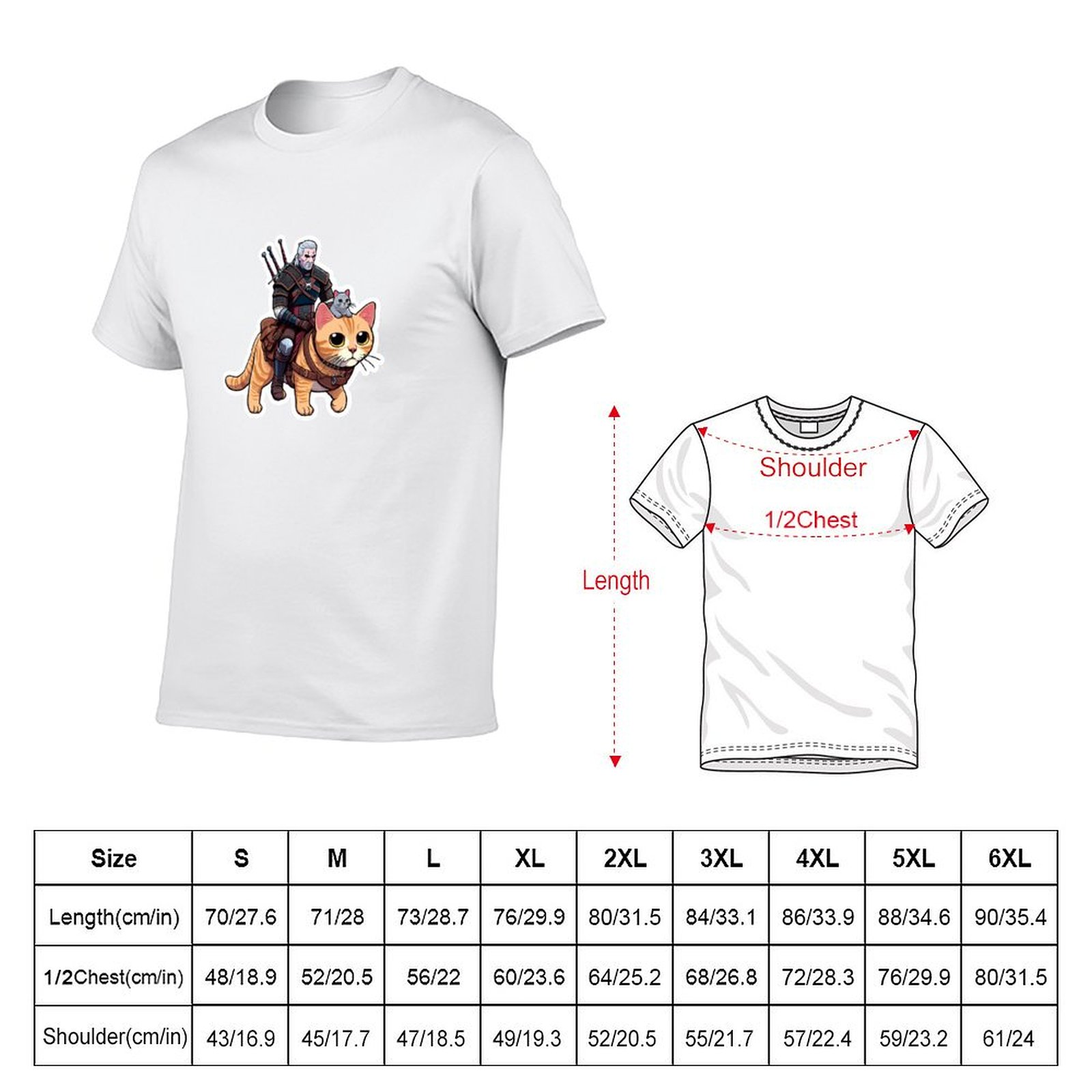 Camiseta Geralt's Guide to Cat - Men'S Grooming Guide avaliação e preço