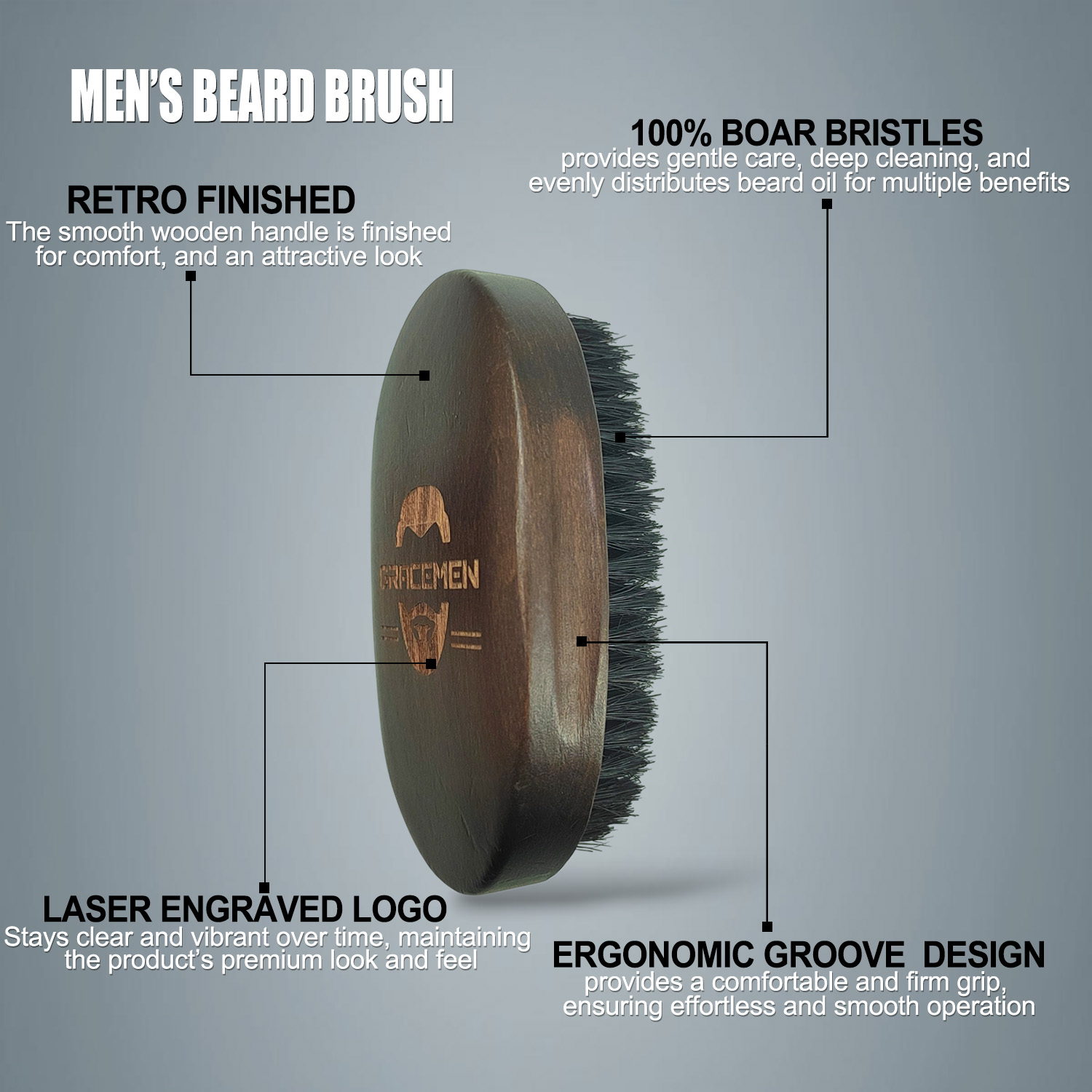 Gracemen kit de barba-escova d - Men'S Grooming Bag avaliação e preço
