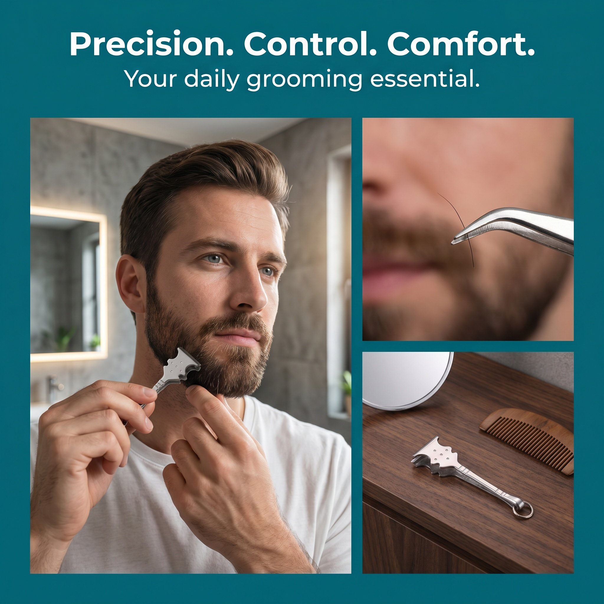 Pinça de Barba em Aço Inoxidáv - Men'S Grooming Tips avaliação e preço